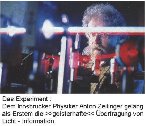 Der Innsbrucker Physiker Anton Zeilinger am werkeln ...